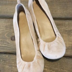 J Crew Blush Suede ballet flat